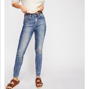 Lee high-rise skinny jeans from free people